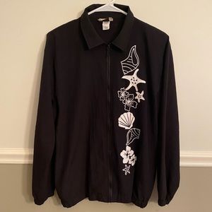 Vintage Teddi Seashell Floral Windbreaker Large